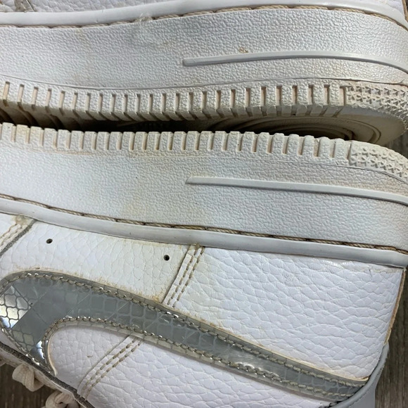 NIKE AIR FORCE 1 LV8 2 Under Construction BQ5484-100 White Wolf Grey 5Y EUR 37.5 - Picture 14 of 16